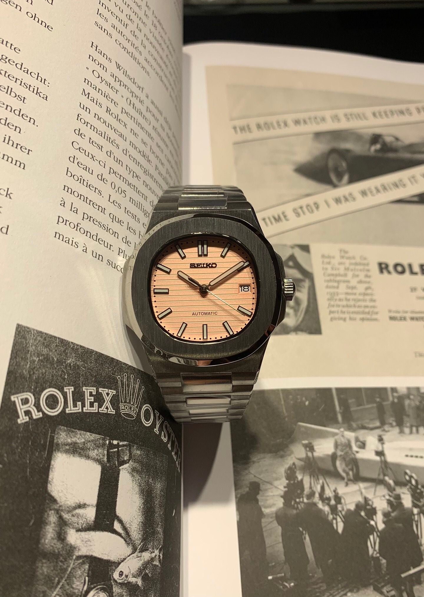 Seiko Mod Tonneau Shape Nautilus 40mm (Can Adjustable)