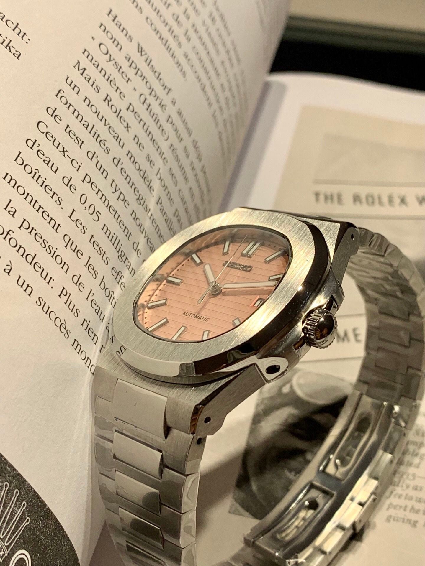 Seiko Mod Tonneau Shape Nautilus 40mm (Can Adjustable)