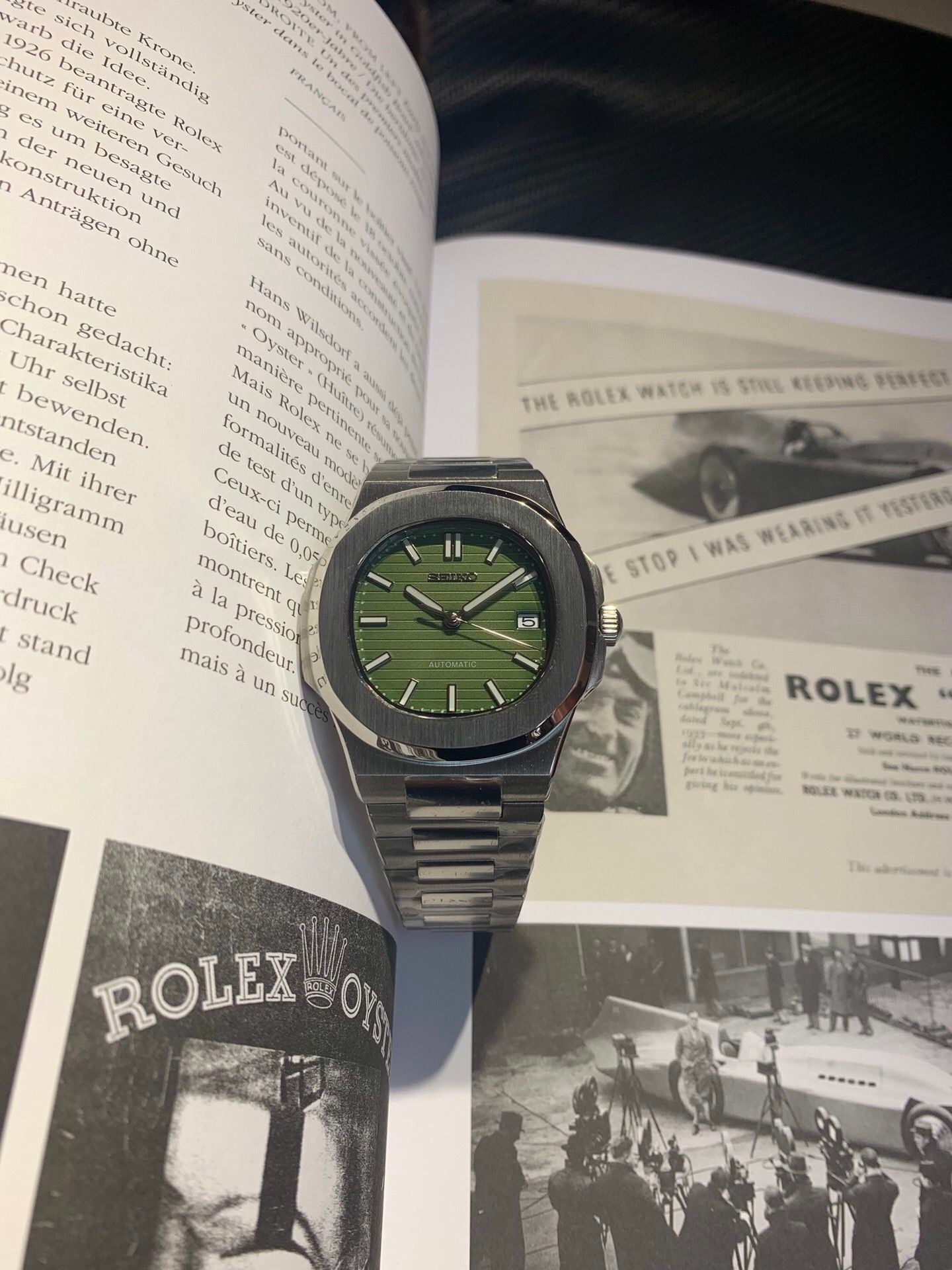 Seiko Mod Tonneau Shape Nautilus 40mm (Can Adjustable)