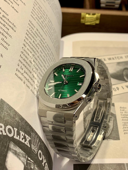 Seiko Mod Tonneau Shape Nautilus 40mm （Can Adjustable)
